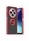 Mey İthalat®   Redmi 14C Kılıf Montreal Yüzüklü Silikon Kapak - Kırmızı