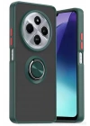 Mey İthalat®   Redmi 14C Kılıf Montreal Yüzüklü Silikon Kapak - Yeşil