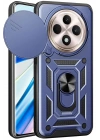 Mey İthalat®   Redmi 14C Kılıf Pars Lens Yüzüklü Silikon - Lacivert