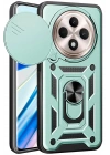 Mey İthalat®   Redmi 14C Kılıf Pars Lens Yüzüklü Silikon - Yeşil