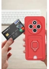 Mey İthalat®   Redmi 14C Kılıf Zuma Kartvizitli Yüzüklü Silikon - Yeşil