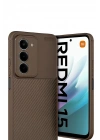 Mey İthalat®   Redmi 15 4G Auto Focus Karbon Kapak - Kahverengi
