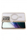 Mey İthalat®   Redmi 15 4G Joke Simli Magneticsafe Kılıf - Gold