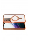 Mey İthalat®   Redmi 15 4G Joke Simli Magneticsafe Kılıf - Turuncu