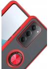 Mey İthalat®   Redmi 15 4G Montreal Yüzüklü Silikon Kapak - Kırmızı