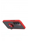 Mey İthalat®   Redmi 15 4G Montreal Yüzüklü Silikon Kapak - Kırmızı