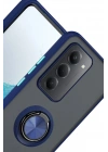 Mey İthalat®   Redmi 15 4G Montreal Yüzüklü Silikon Kapak - Lacivert