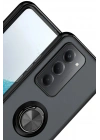 Mey İthalat®   Redmi 15 4G Montreal Yüzüklü Silikon Kapak - Siyah