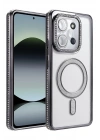 Mey İthalat®   Redmi 15C 4G Joke Simli Magneticsafe Kılıf - Siyah