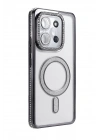 Mey İthalat®   Redmi 15C 4G Joke Simli Magneticsafe Kılıf - Siyah