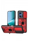 Mey İthalat®   Redmi 15C 4G Pars Lens Yüzüklü Silikon - Kırmızı