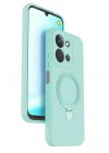 Mey İthalat®   Redmi 15C 4G Regal Magsafe Standlı Kapak - Su Yeşili