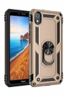 Mey İthalat®   Redmi 7A Kılıf Sofya Yüzüklü Silikon Kapak - Gold