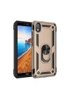 Mey İthalat®   Redmi 7A Kılıf Sofya Yüzüklü Silikon Kapak - Gold
