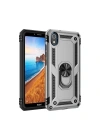 Mey İthalat®   Redmi 7A Kılıf Sofya Yüzüklü Silikon Kapak - Gümüş