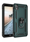 Mey İthalat®   Redmi 7A Kılıf Sofya Yüzüklü Silikon Kapak - Yeşil