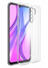 Mey İthalat®   Redmi 9 Kılıf Lüx Şeffaf Silikon - Şeffaf