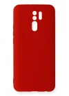 Mey İthalat®   Redmi 9 Kılıf Nano içi Kadife Silikon - Kırmızı