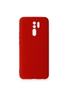 Mey İthalat®   Redmi 9 Kılıf Nano içi Kadife Silikon - Kırmızı