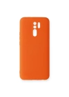 Mey İthalat®   Redmi 9 Kılıf Nano içi Kadife Silikon - Turuncu