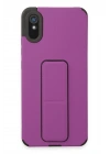 Mey İthalat®   Redmi 9A Kılıf Mega Standlı Silikon - Mor