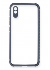 Mey İthalat®   Redmi 9A Kılıf Miami Şeffaf Silikon - Gri