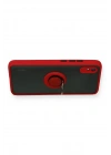 Mey İthalat®   Redmi 9A Kılıf Montreal Yüzüklü Silikon Kapak - Kırmızı