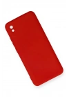 Mey İthalat®   Redmi 9A Kılıf Nano içi Kadife Silikon - Kırmızı