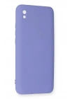 Mey İthalat®   Redmi 9A Kılıf Nano içi Kadife Silikon - Lila