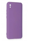 Mey İthalat®   Redmi 9A Kılıf Nano içi Kadife Silikon - Mor