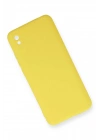 Mey İthalat®   Redmi 9A Kılıf Nano içi Kadife Silikon - Sarı