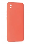 Mey İthalat®   Redmi 9A Kılıf Nano içi Kadife Silikon - Turuncu