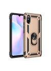 Mey İthalat®   Redmi 9A Kılıf Sofya Yüzüklü Silikon Kapak - Gold