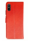 Mey İthalat®   Redmi 9A Kılıf Trend S Plus Kapaklı Kılıf - Kırmızı