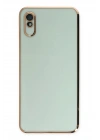 Mey İthalat®   Redmi 9A Kılıf Volet Silikon - Açık Yeşil