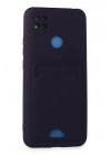 Mey İthalat®   Redmi 9C Kılıf Kelvin Kartvizitli Silikon - Derin Mor