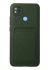 Mey İthalat®   Redmi 9C Kılıf Kelvin Kartvizitli Silikon - Koyu Yeşil