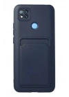 Mey İthalat®   Redmi 9C Kılıf Kelvin Kartvizitli Silikon - Lacivert