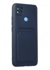 Mey İthalat®   Redmi 9C Kılıf Kelvin Kartvizitli Silikon - Lacivert