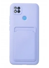 Mey İthalat®   Redmi 9C Kılıf Kelvin Kartvizitli Silikon - Lila