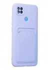 Mey İthalat®   Redmi 9C Kılıf Kelvin Kartvizitli Silikon - Lila