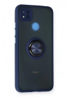 Mey İthalat®   Redmi 9C Kılıf Montreal Yüzüklü Silikon Kapak - Lacivert