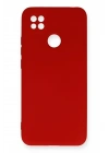 Mey İthalat®   Redmi 9C Kılıf Nano içi Kadife Silikon - Kırmızı