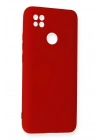 Mey İthalat®   Redmi 9C Kılıf Nano içi Kadife Silikon - Kırmızı