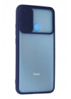Mey İthalat®   Redmi 9C Kılıf Palm Buzlu Kamera Sürgülü Silikon - Lacivert