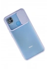 Mey İthalat®   Redmi 9C Kılıf Palm Buzlu Kamera Sürgülü Silikon - Lila