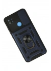 Mey İthalat®   Redmi 9C Kılıf Pars Lens Yüzüklü Silikon - Lacivert