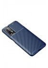 Mey İthalat®   Redmi 9T Kılıf Auto Focus Karbon Kapak - Lacivert