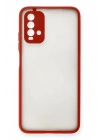 Mey İthalat®   Redmi 9T Kılıf Montreal Silikon Kapak - Kırmızı