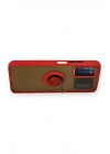 Mey İthalat®   Redmi 9T Kılıf Montreal Yüzüklü Silikon Kapak - Kırmızı